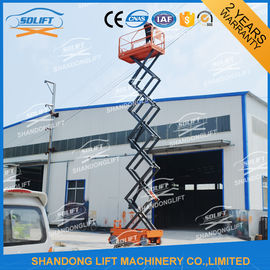 Hydraulic Mobile Self Propelled Elevating Work Platforms With 90 Degree Turnable Wheels