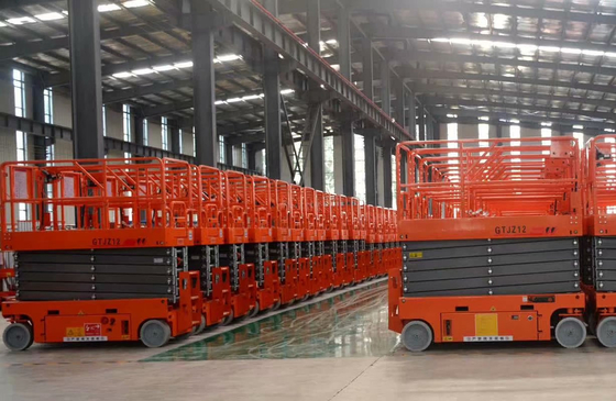 Electric Telescopic Aerial Work Mobile Scissor Lift Trucks CE 4m -14m 300kg 500kg Load weight